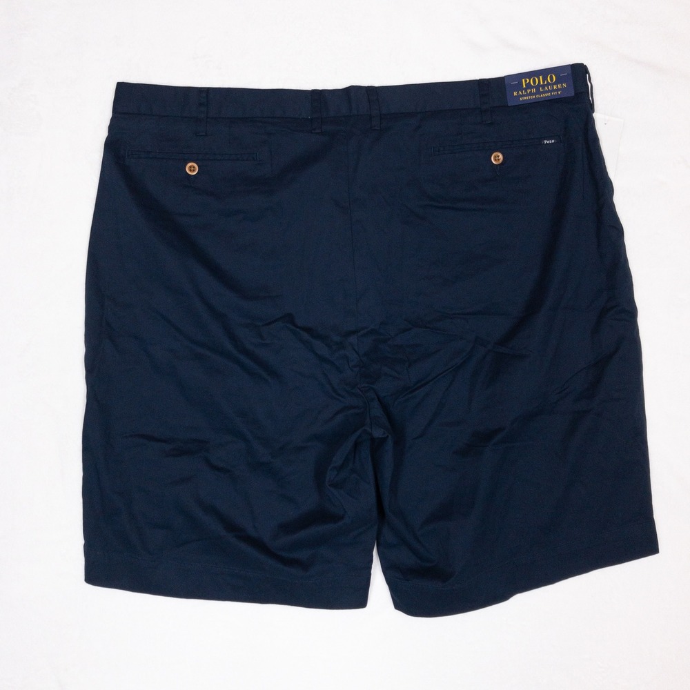 Polo Ralph Lauren Stretch Classic Fit 9" Shorts Mens Size 44B Navy Blue New - Picture 6 of 13